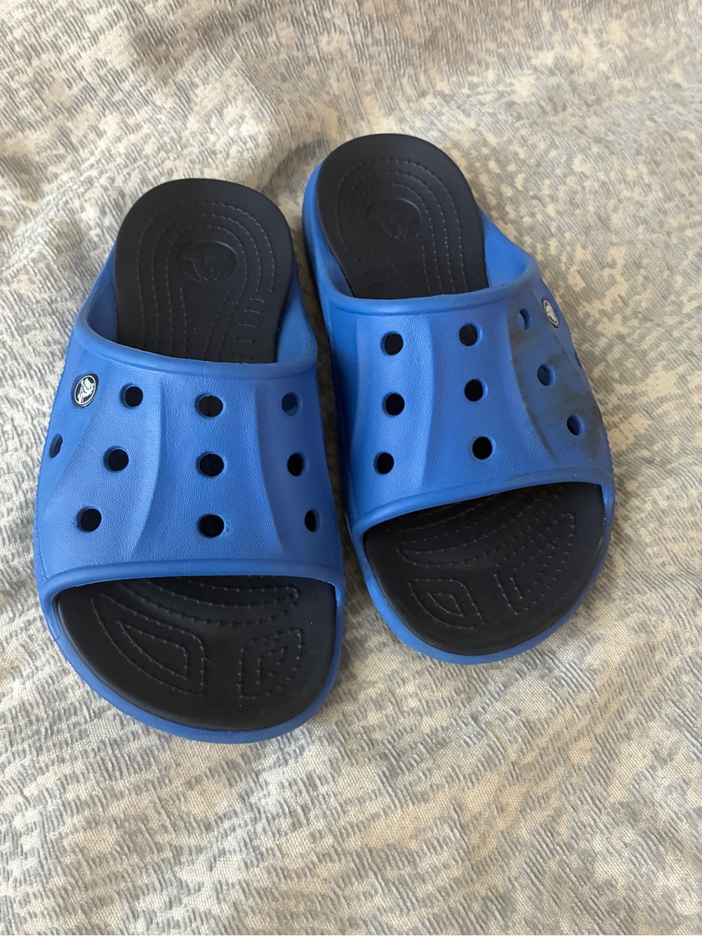 Blue Croc Slide Sandals
